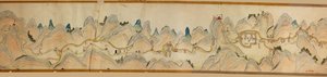 16.000. Geliefert. Ausgerichtet mit Norden nach rechts. Relief bildlich dargestellt. Vogelperspektive. Deckt den Wei-Fluss in Baoji Xian, Shanxi Sheng bis Shu Dao an der Grenze Shanxi-Sichuan ab. Zeigt Siedlungen, Rastplätze, Stationen, Gasthäuser, Tempel, von Arthur W. Hummel