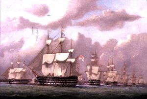 Der Vizeadmiral der Weißen kommt in Spithead an