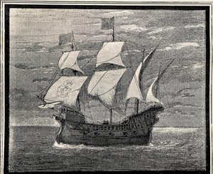 Spanische Galeone aus dem 16. Jahrhundert. Spanien. Aragon. Zaragoza. Allgemeine Militärakademie