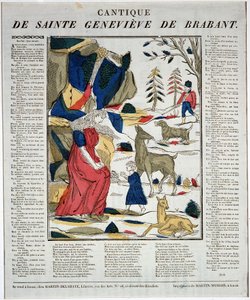 Cantique de sainte Geneviève de Brabant - Holzstich von Artist Unknown
