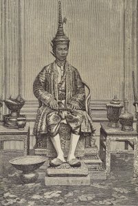 Chulalongkorn oder Rama V (1853-1910). Fünfter Monarch von Siam unter dem Haus Chakri. Gravur. Private Sammlung von Artist Unknown