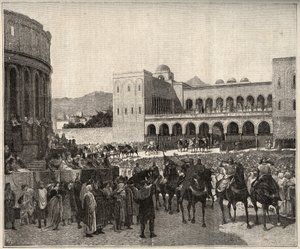 Geschichte Siziliens: Roger I. von Sizilien, genannt Roger Bosso und Der Große Graf, betritt Palermo im Jahr 1071 von Artist Unknown