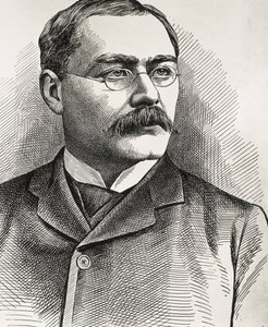 KIPLING, Rudyard (1865-1936). Britischer Schriftsteller, geboren in Indien. Nobelpreis für Literatur 1907. Porträt von Kipling. Gravur. von Artist Unknown