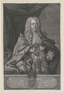 König von England, Kurfürst von Hannover Georg II von Artist Unknown