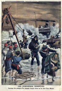Letzte Stürme: Rettung der Passagiere eines gestrandeten französischen Liners an der Küste Kleinasiens von Artist Unknown