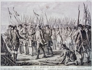 Lord Cornwallis Kapitulation der britischen Armee in Yorktown von Artist Unknown