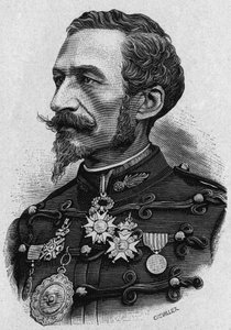 Porträt von Colonel de Bange oder Charles Ragon de Bange (1833-1914), ein französischer Offizier, Erfinder eines Artilleriesystems, das seinen Namen trägt. von Artist Unknown