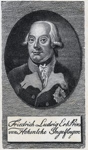 Porträt von Frederic-Louis von Hohenlohe-Ingelfingen von Artist Unknown