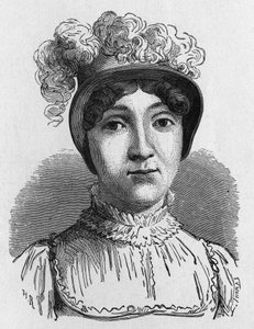 Porträt von Sophie Armand oder Madame Blanchard (1778-1819), Ehefrau von Jean Pierre Blanchard, französische Aeronautin. Sie starb bei einer Ballonexplosion. von Artist Unknown