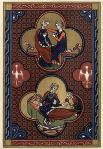 Die Birnenromanze. Geschichte von Cliges und Fenice. Bestrafung von Fenice (Druck) von Artist Unknown