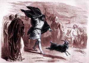 Der Sündenbock in die Wüste geschickt für Azazel, Levitikus, Kap. XVI von Artist Unknown