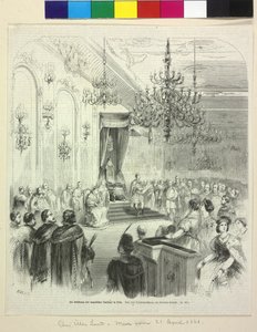 Die Eröffnung des ungarischen Landtags in Buda am 6. April 1861 durch Graf Georg Apponyi von Artist Unknown