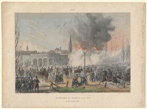 Bombardierung des Wiener Burgtors und der Stadt am 31. Oktober 1848 von Artist Unknown