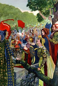 Ende gut, alles gut, Stück von William Shakespeare, ca. 1880 (Druck) von Artus Scheiner