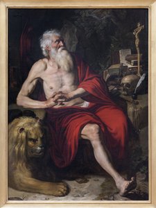 Der heilige Hieronymus beim Meditieren