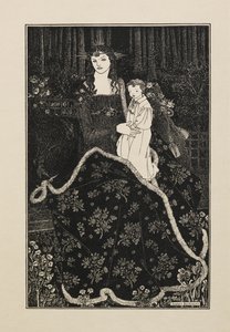 Weihnachtskarte, aus einem Buch mit fünfzig Zeichnungen von Aubrey Beardsley