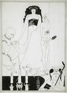 Eintreten von Herodias. Illustration für Salome von Oscar Wilde von Aubrey Beardsley