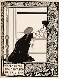 Wie La Beale Isoud Sir Tristram pflegte von Aubrey Beardsley