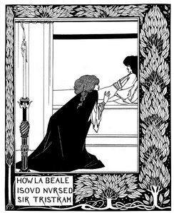 Wie La Beale Isoud Sir Tristram pflegte. Illustration zum Buch Le Morte d