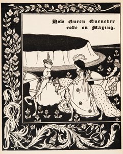 Wie Königin Guenever am Maifest ritt von Aubrey Beardsley