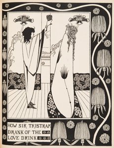 Wie Sir Tristram den Liebestrank trank von Aubrey Beardsley