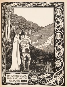 Sir Launcelot und die Hexe Hellawes von Aubrey Beardsley