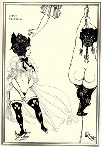 Zwei athenische Frauen in Not. Illustration für Die Lysistrata von Aristophanes, 1896 von Aubrey Beardsley