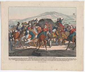 Die Flucht Napoleons nach der Schlacht von Waterloo von August Friedrich Andreas Campe