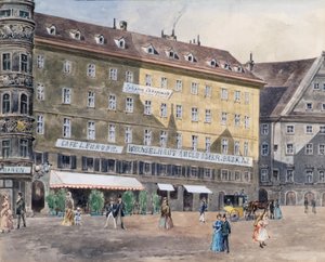 Die ehemalige Brandstätte am Stephansplatz in Wien mit dem Café L