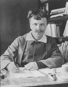 Selbstporträt in seinem Arbeitszimmer in Gersau von August Johan Strindberg