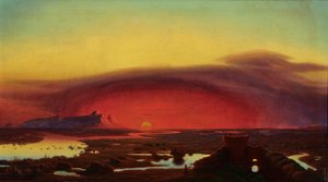 Die Pontinischen Sümpfe bei Sonnenuntergang von August Kopisch