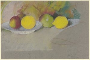 Äpfel und Zitronen, ca. 1909-10 (Pastell auf Papier)