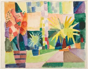 Garten am Thunersee (Granatapfelbaum und Palme im Garten), 1914