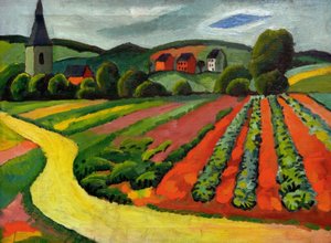 Dame in grüner Jacke von August Macke: Kunstdruck kaufen