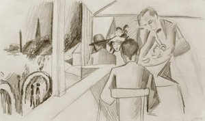 Luftschiffcafé von August Macke