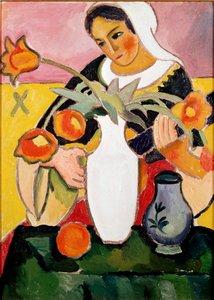 Lautenspieler Gemälde von August Macke (1887-1914) 1910 Paris, Galerie für moderne Kunst von August Macke