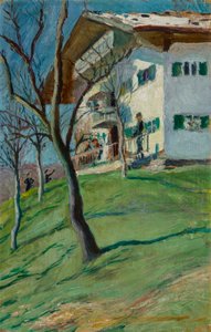 Unser Häuschen in Tegernsee von August Macke