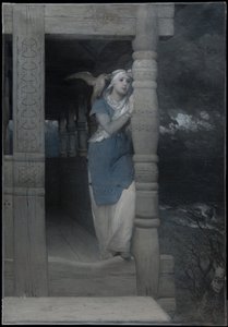 Ingeborgs Klage, Illustration für eine neue Ausgabe von Frithiofs Saga von Esaias Tegnér, veröffentlicht 1888 von August Malmström