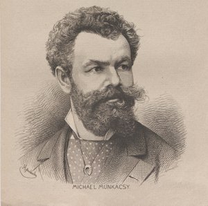 Porträt des Künstlers Mihály von Munkácsy 1844-1900, 1880 von August Schubert