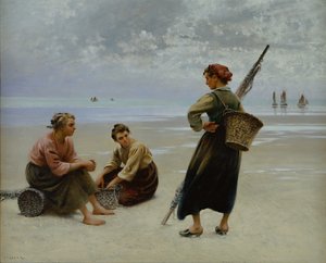 Muschelsammler in der Bretagne von August Wilhelm Nikolaus Hagborg