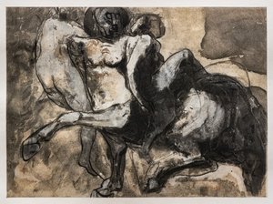 Zentaur entführt zwei Frauen von Auguste (after) Rodin