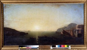 Sonnenuntergangseffekt am Mittelmeer