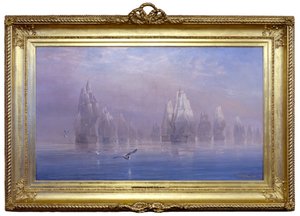 Die Schlacht von Trafalgar, 21. Oktober 1805, 6:50 Uhr. Die Schlachtlinie von Auguste Ballin