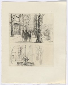 Frédéric Mistral: Mémoires et Recits von Frédéric Mistral: Stadtstraßenszene/Brunnen (Einfügung nach S. 120)