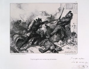 Nahkampf, Belagerung von Paris, Deutsch-Französischer Krieg, 1870 1871 von Auguste Bry