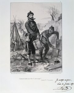 Soldaten der Garde Nationale, Belagerung von Paris, 1870-1871 von Auguste Bry