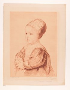 Porträt eines unbekannten Kindes von Auguste Danse (signed by artist)
