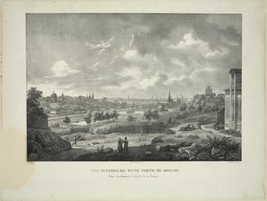Über den Yauza-Fluss in Moskau, ca. 1830