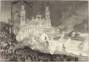 14. Juli. Beleuchtung des Palais du Trocadéro von Auguste Lepere