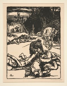 Nach der Schlacht, aus La Guerre de 1914, erste Serie, Nr. 14